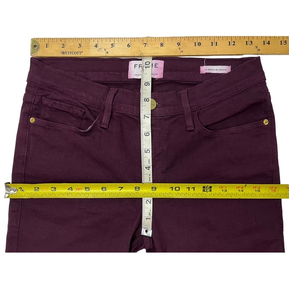 Frame Denim Jeans Le Skinny de Jeanne Mahogany Size 27 - Picture 3 of 8